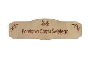 Tabliczka "Pamiątka Chrztu Świętego" 10x3 cm