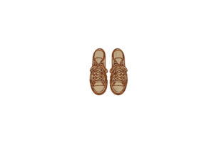 Buty sportowe dla lalek z makramy