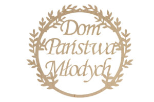 Baza do makramy na ślub "Dom Państwa Młodych"