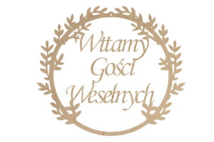 Baza do makramy na ślub "Witamy Gości Weselnych"