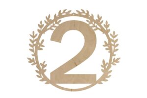 Baza do makramy Obręcz 15 cm ślub numer stolika "2"