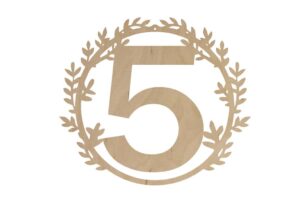 Baza do makramy Obręcz 15 cm ślub numer stolika "5"