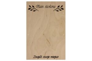 Tablica weselna "Plan stołów"