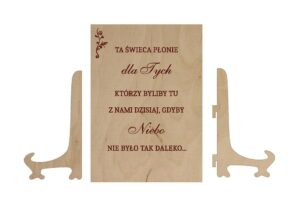 Tablica "Ta świeca płonie..."