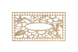 Baza Prostokątna 25x13,5cm Z otworem na chusteczki Kwiaty