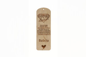 Zakładka Super Babcia z życzeniami,