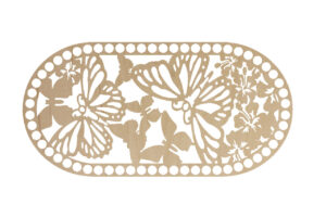 Baza Owal 30x15cm Kwiaty i Motyle