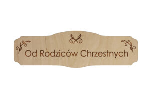 Tabliczka 10x3 Od rodziców chrzestnych
