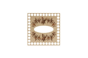 Baza Kwadratowa 13,5cm Grawer Kwiaty i Motyle