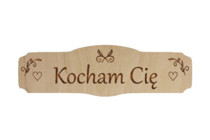 Tabliczka "Kocham Cię" 10x3cm