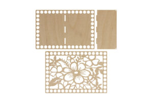 Baza Prostokątne Szkatułka Kwiaty z przegrodą 2