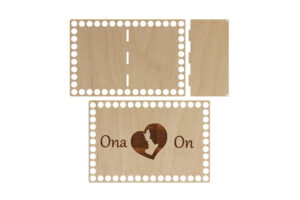 Bazy Prostokątne Szkatułka Ona i On z przegrodą