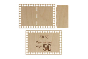 Bazy Prostokątne 20x13 Szkatułka Życie zaczyna się po 50 Imię