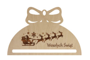 Baza do makramy półbombka Wesołych Świąt grawer 2