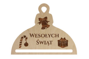 Baza do makramy półbombka Wesołych Świąt grawer 3