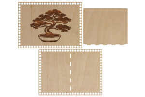 Bazy Prostokątne 32x23cm Bonsai Zestaw z przegrodą