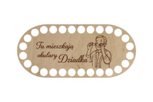 Baza Owal 7x16cm Tu mieszkają okulary Dziadka
