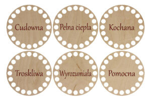 Baza Koło 10cm Zestaw Epitetów 6szt